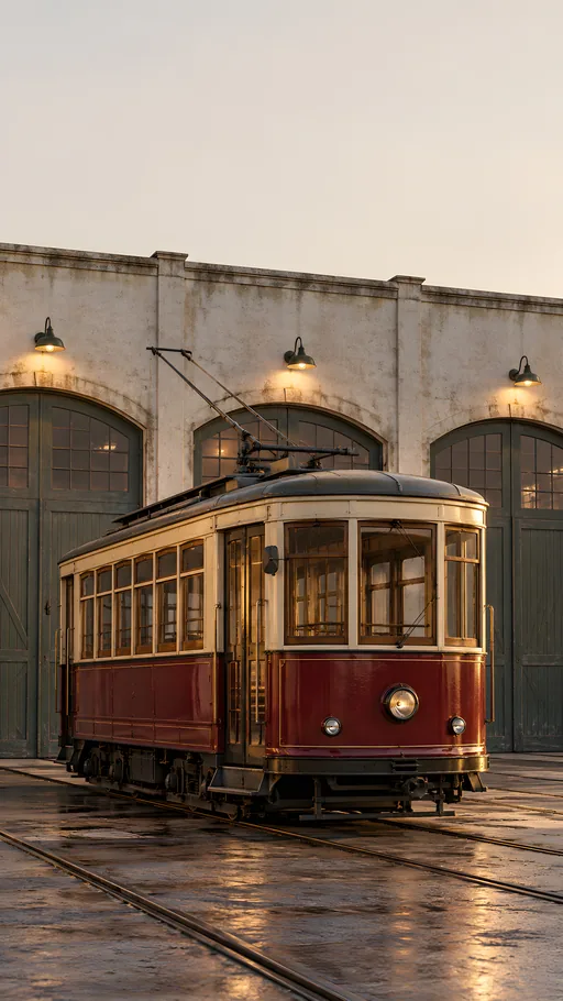 Old Tram at the Depot — Cars & Vehicles phone wallpaper