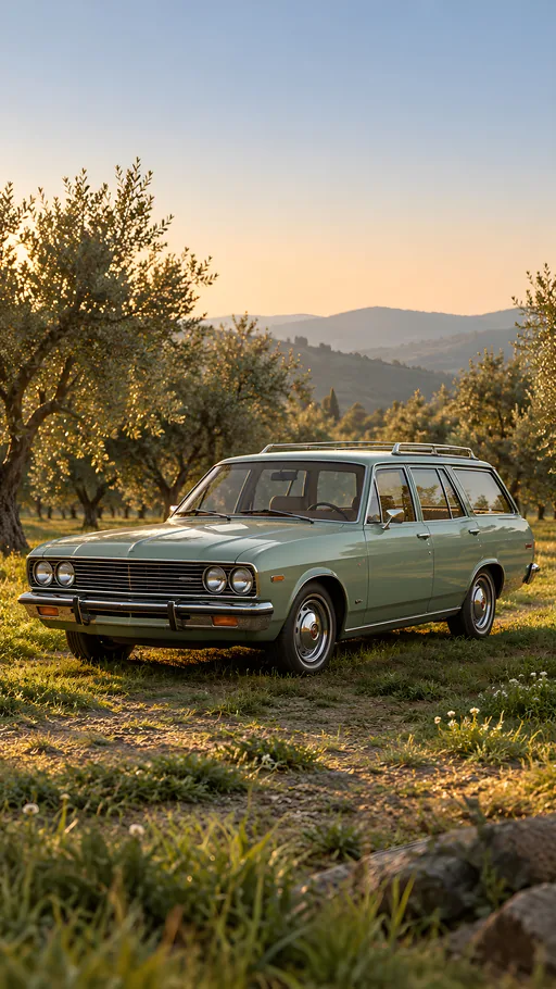 Station Wagon in the Orchard — Cars & Vehicles phone wallpaper