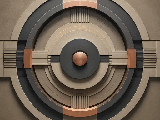 Broad Concentric Geometric Relief Built — Abstract Galaxy Fold wallpaper