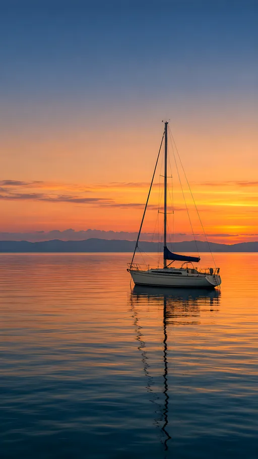 Sailboat on Dusk Water — Cars & Vehicles phone wallpaper