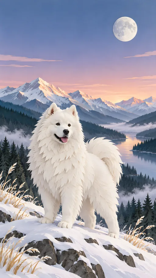 Paper White Dog Portrait — Pets wallpaper