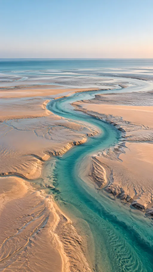 Tidal Creek Through the Mudflat — Nature & Landscapes wallpaper