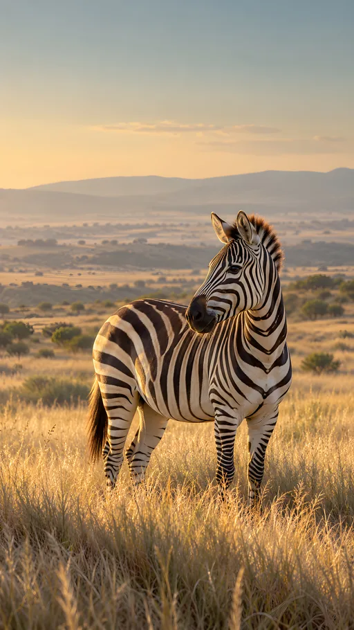 Zebra in Pale Grass — Animals & Wildlife wallpaper