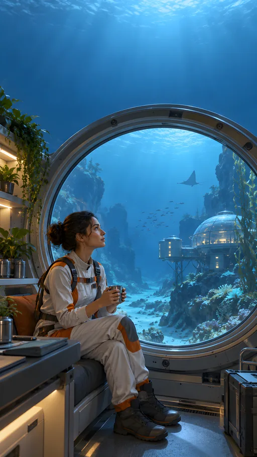 Deep-Ocean Habitat Window — Technology wallpaper