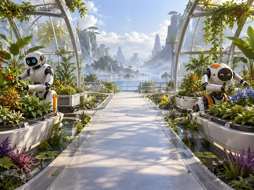 Robots in the Greenhouse — Technology wallpaper