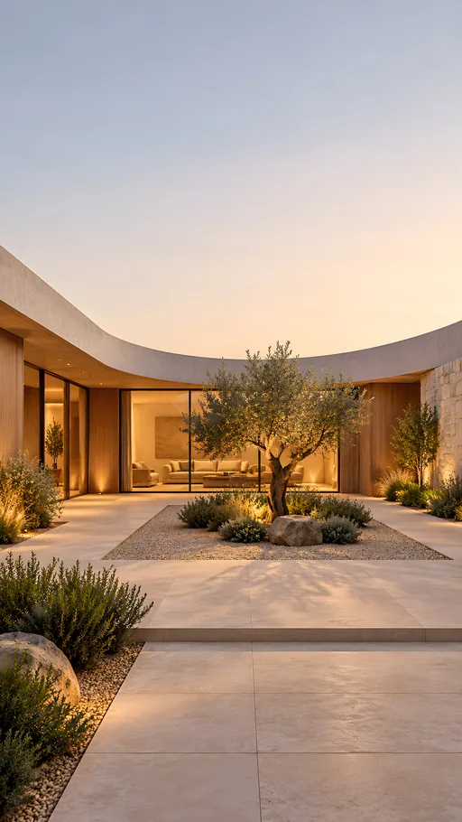 Curved Home and Courtyard — Cities & Architecture wallpaper
