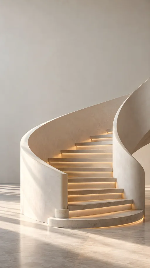 Curved Stair Below a Blank Wall — Cities & Architecture wallpaper