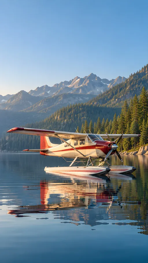 Floatplane on a Forest Lake — Cars & Vehicles phone wallpaper