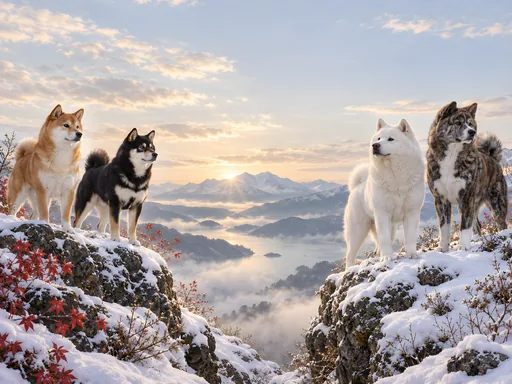 Spitz Dogs on Snowy Slopes — Pets wallpaper