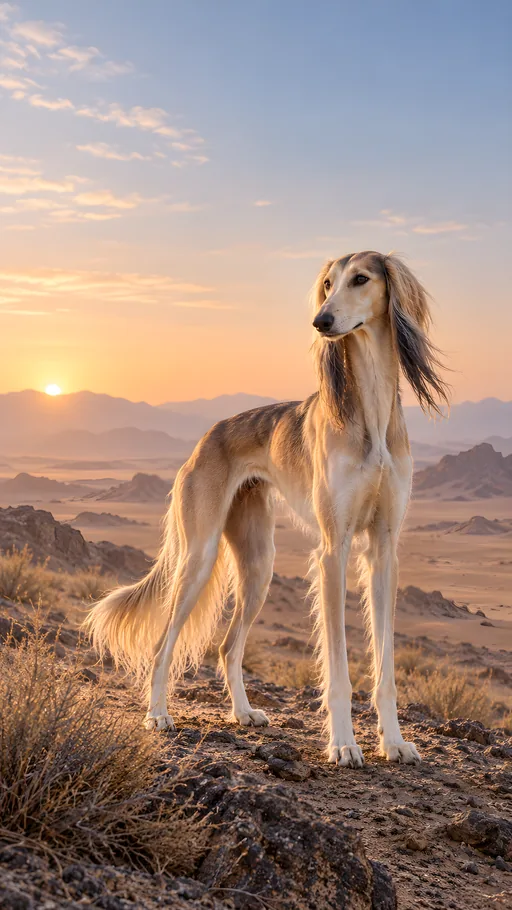 Saluki at Desert Dawn — Pets wallpaper