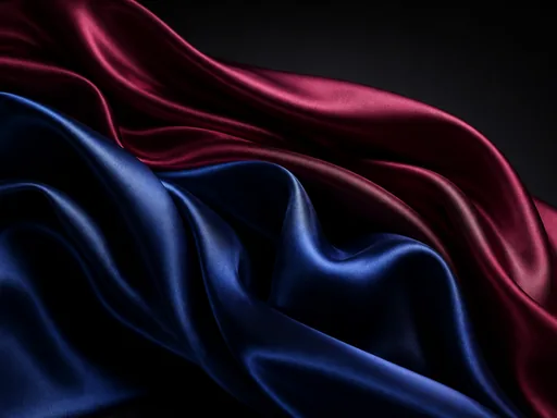 Deep Burgundy And Sapphire Silk Folds — Abstract Galaxy Fold wallpaper