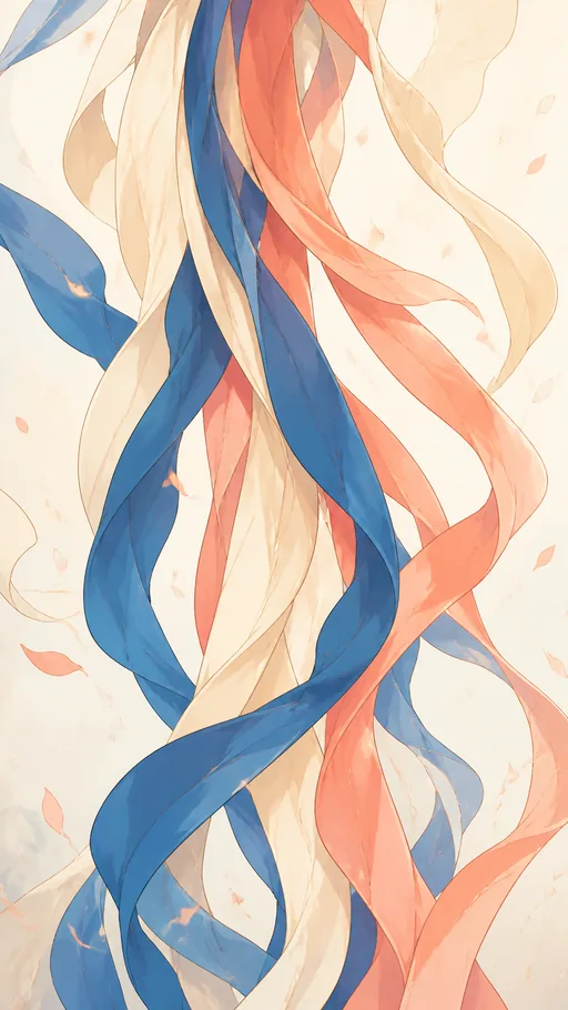 Long Flowing Ribbons — Abstract wallpaper