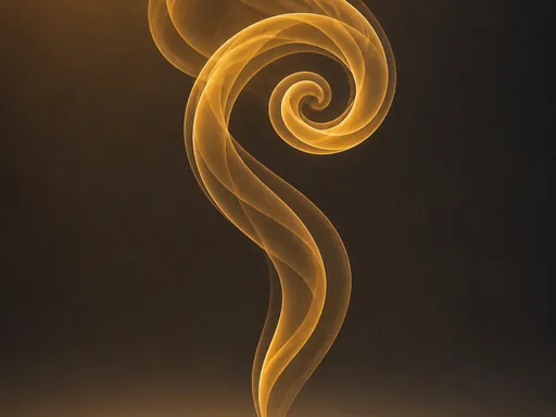 Luminous Amber Smoke Curl — Abstract Galaxy Fold wallpaper