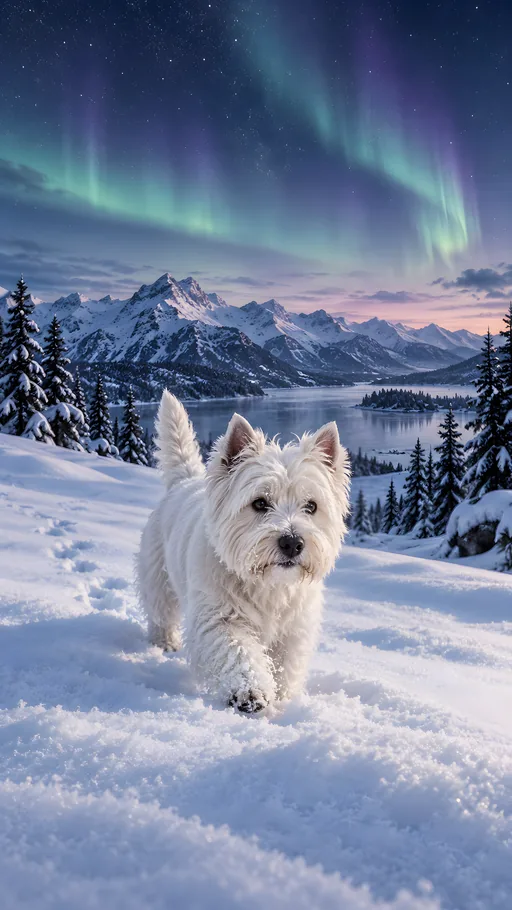 Westie in Fresh Powder — Pets wallpaper