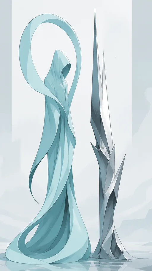 Tall 2D Animated Interpretation — Abstract wallpaper