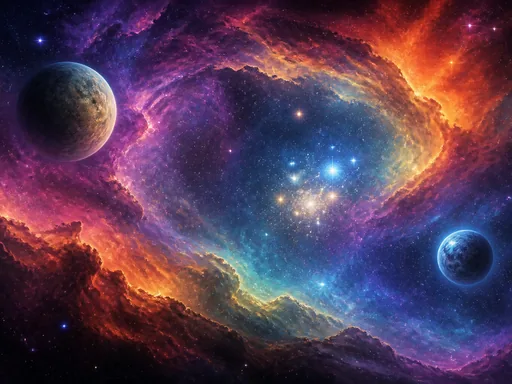 Wide Interstellar Vista — Space Galaxy Fold wallpaper