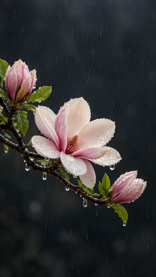 Magnolia in the Rain — Flowers & Plants wallpaper