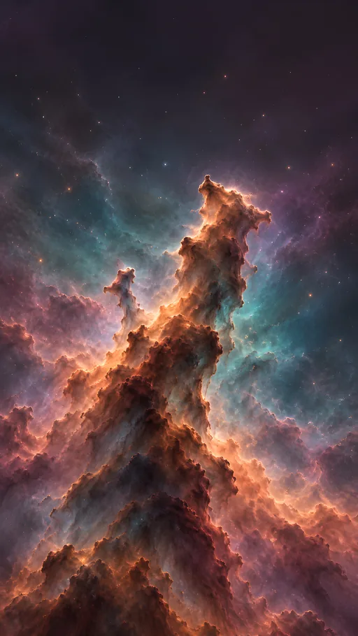 Branching Nebular Pillar — Space wallpaper