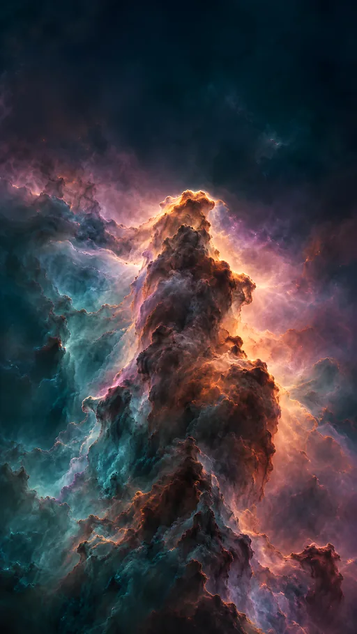 Glowing Cloud Chimney — Space wallpaper