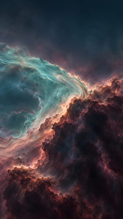 Teal Gas Shelf — Space wallpaper