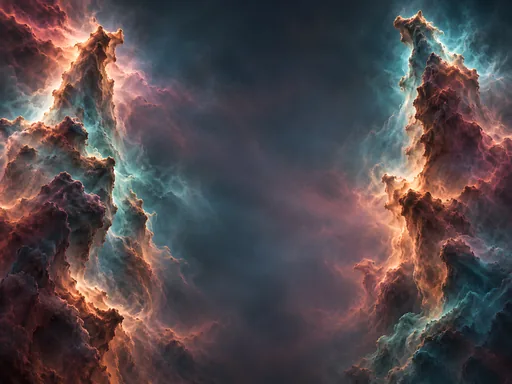Two Nebular Pillars — Space wallpaper