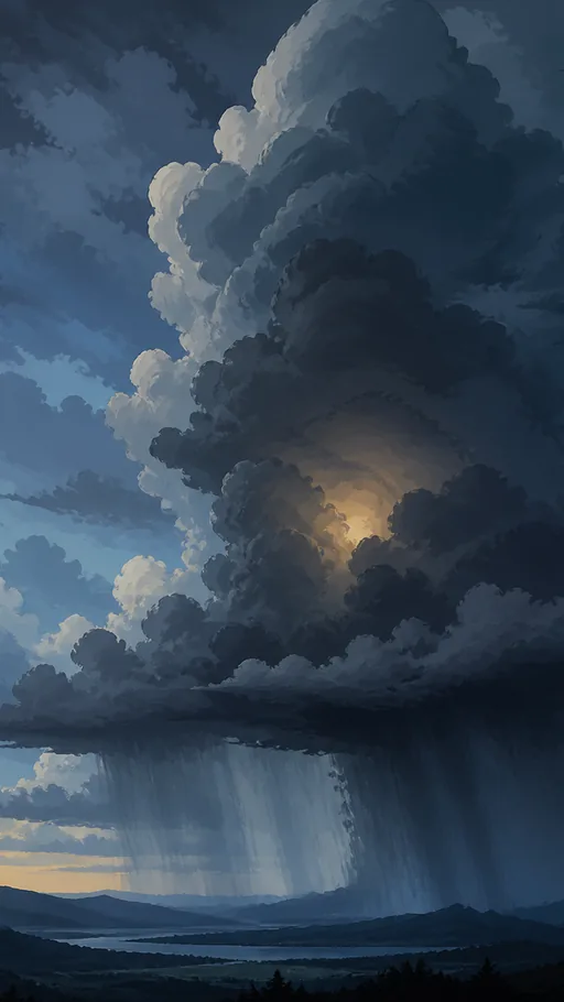 2D Painted Storm Sky — Seasons & Weather wallpaper
