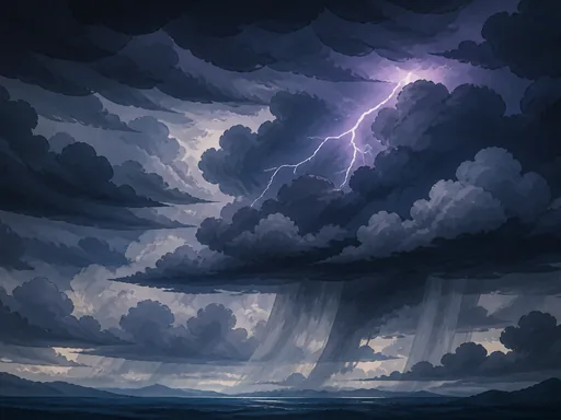 2D Painted Storm Sky — Seasons & Weather wallpaper