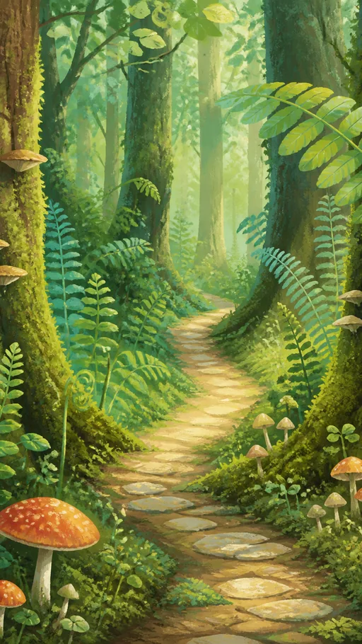 Whimsical Forest Path — Nature & Landscapes wallpaper