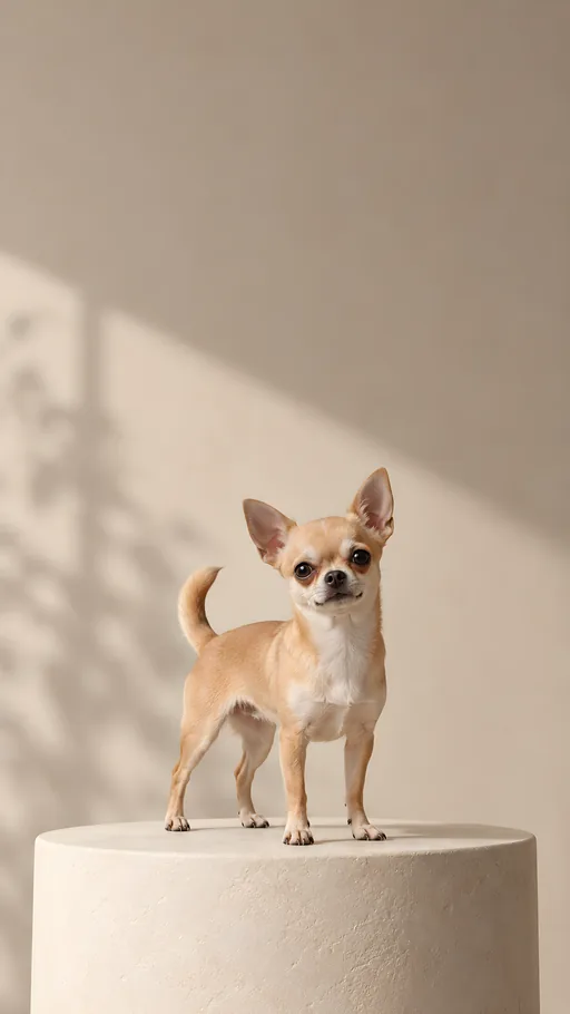 Chihuahua on a Cream Plinth — Pets wallpaper