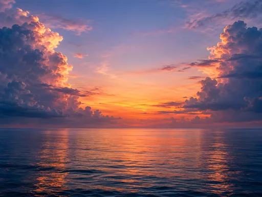 Cloud Towers in the Afterglow — Seasons & Weather wallpaper