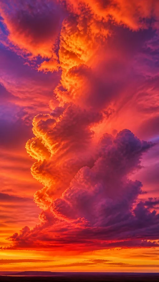 Sky-dominant Sunset Artwork — Seasons & Weather wallpaper
