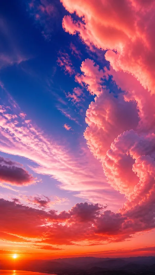 Sky-dominant Sunset Artwork — Seasons & Weather wallpaper