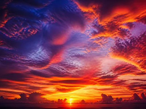 Sky-dominant Sunset Artwork — Seasons & Weather wallpaper