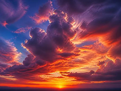 Sky-dominant Sunset Artwork — Seasons & Weather wallpaper