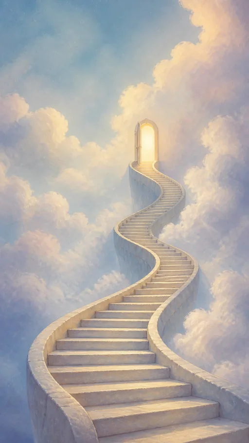 Surreal Storybook Staircase — Fantasy wallpaper