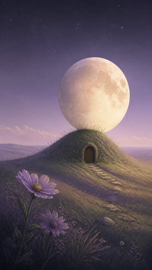 Giant Pale Moon — Fantasy wallpaper