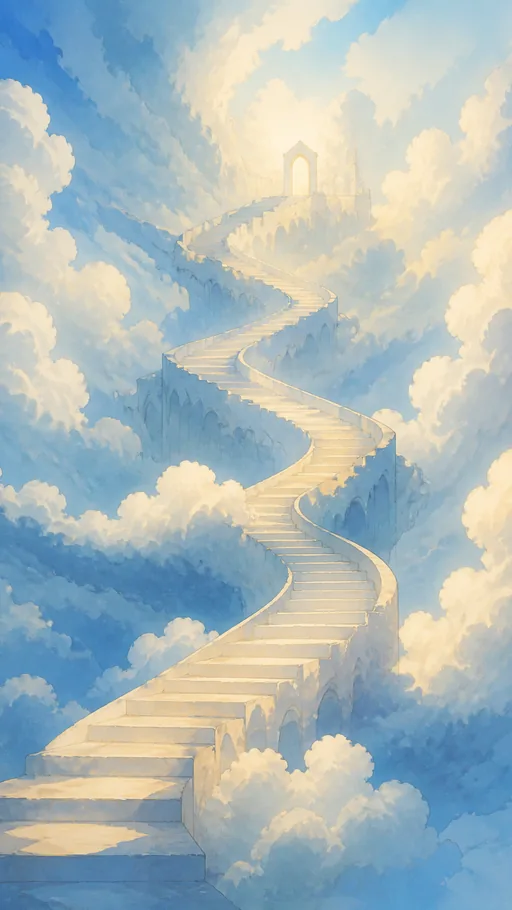 Surreal Storybook Staircase — Fantasy wallpaper