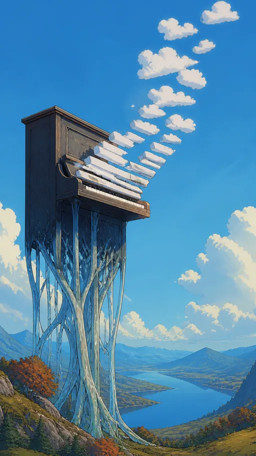 2D Illustrated Surreal Scene — Fantasy wallpaper