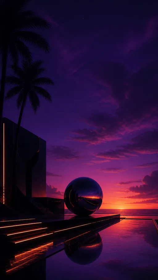 Sophisticated Retro-futuristic Night Scene — Technology wallpaper