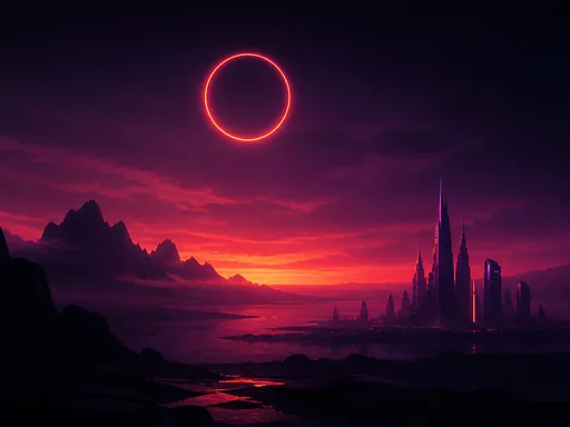 Sophisticated Retro-futuristic Night Scene — Technology wallpaper