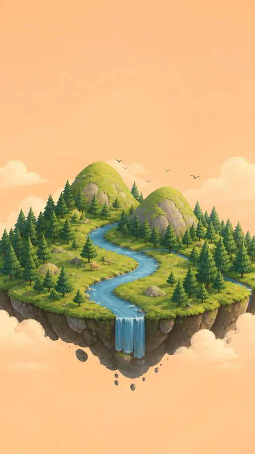 Tiny Illustrated Island World — Fantasy wallpaper