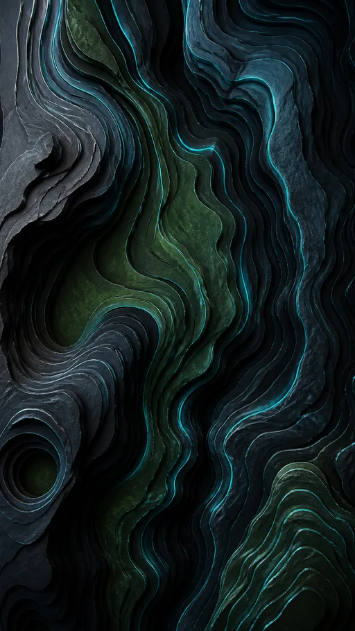 Vertical Topographic Sculpture — Abstract wallpaper