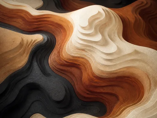 Broad Sculptural Waves Inspired By Elevation — Abstract Galaxy Fold wallpaper