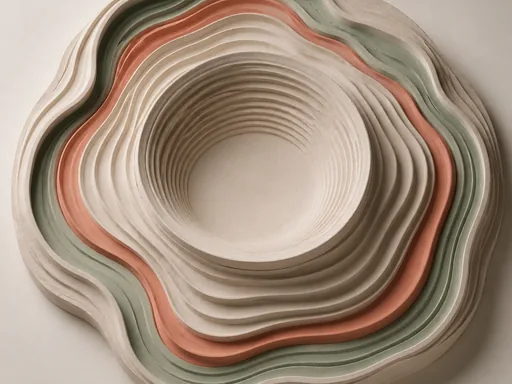 Concentric Sculpted Ridges Surrounding A Broad — Abstract Galaxy Fold wallpaper