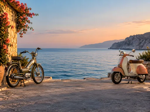 Moped and Retro Scooter — Cars & Vehicles Galaxy Fold wallpaper