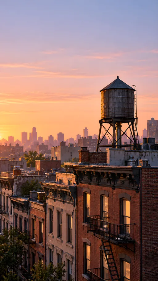 Water Tank Above the Rowhouses — Cities & Architecture wallpaper