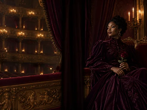 Velvet Gown in the Opera Box — People & Portraits wallpaper