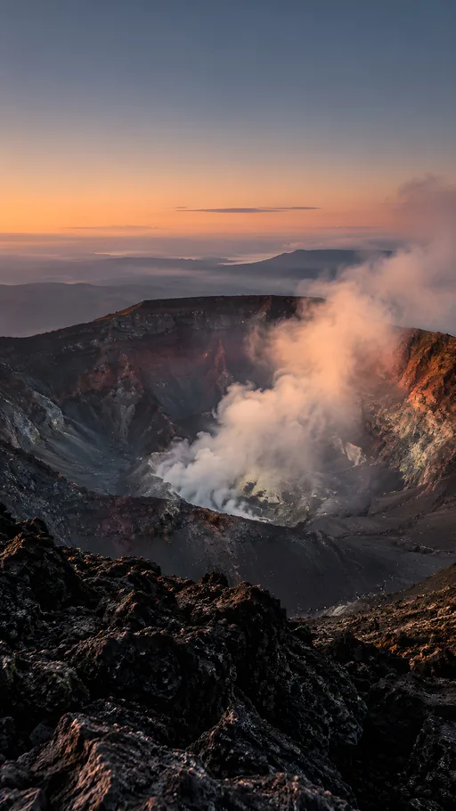 Smoking Basalt Crater — Nature & Landscapes wallpaper