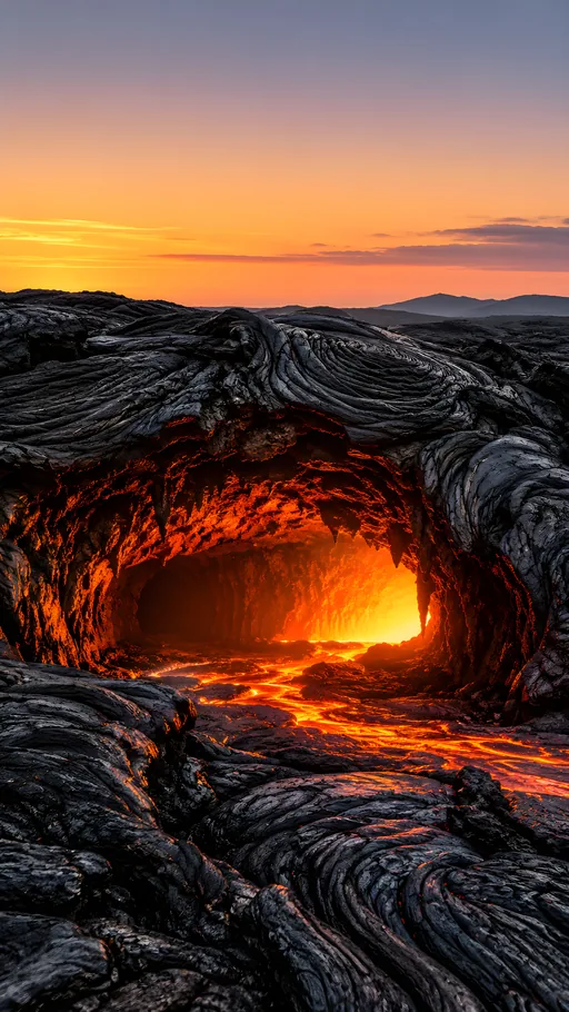 Lava Tube Mouth — Nature & Landscapes wallpaper