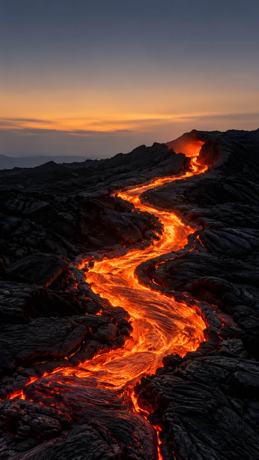 Molten Lava Rivulet — Nature & Landscapes wallpaper